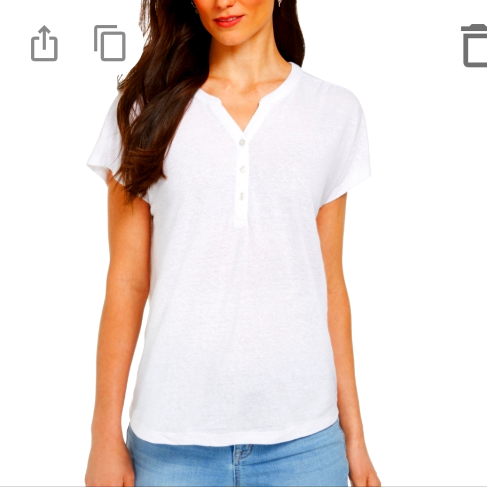 White Button Down Tshirt